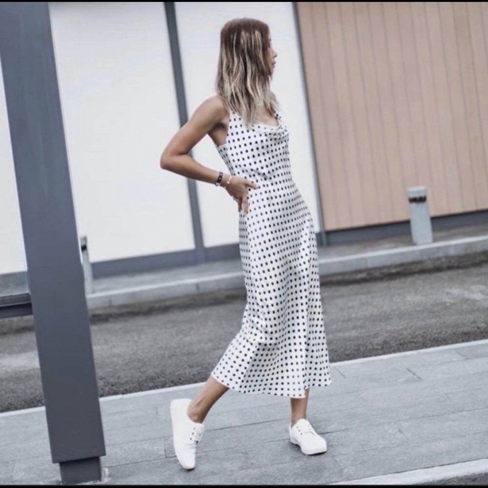 Zara polka dot slip dress